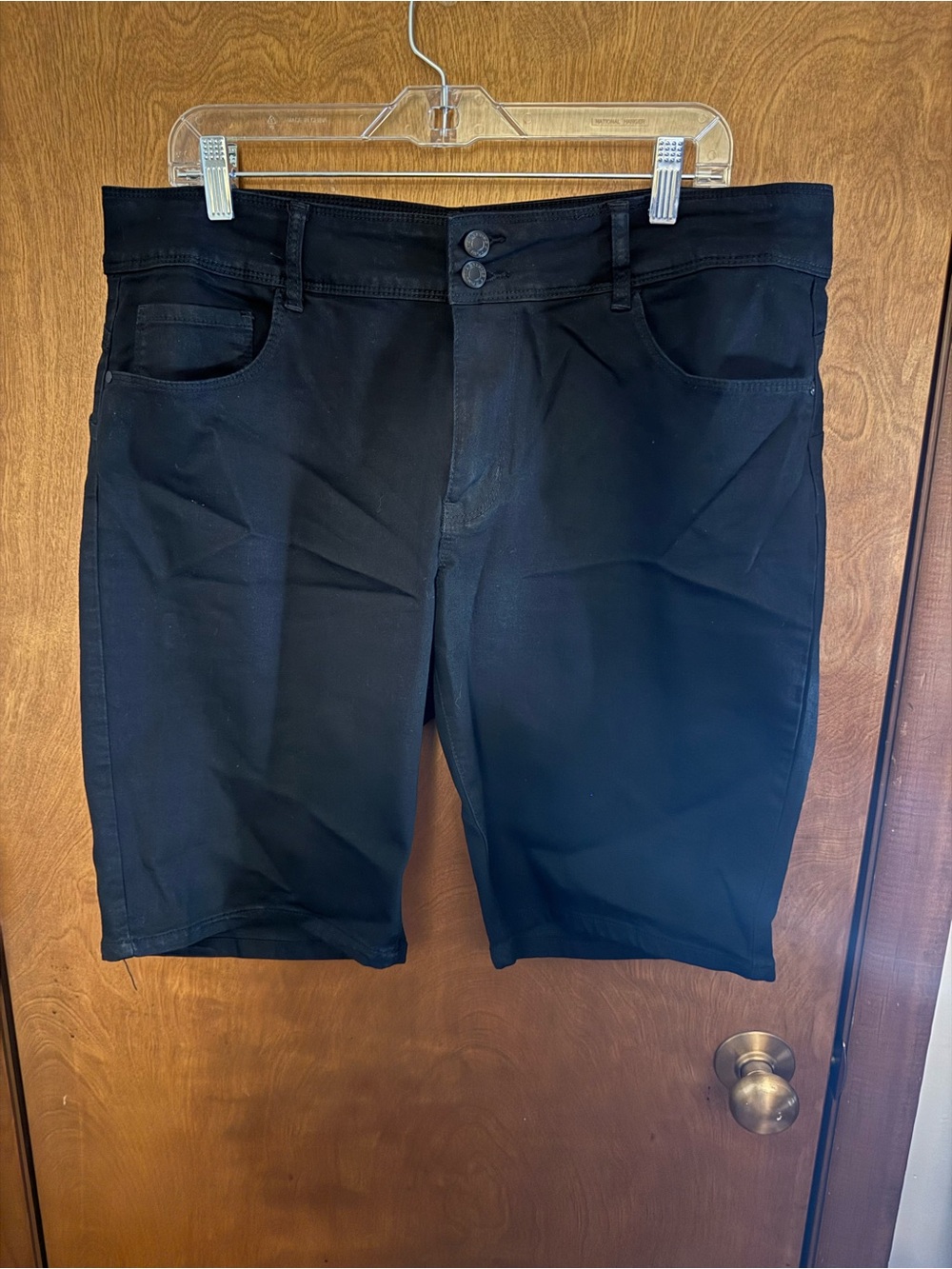 Women's Black Jean Shorts - Classic High-Rise Style